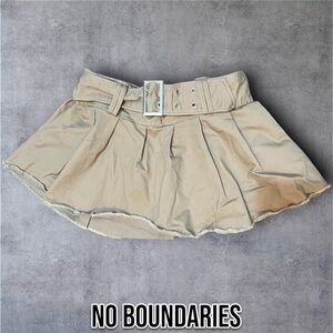 No Boundaries Tan Skirt with belt